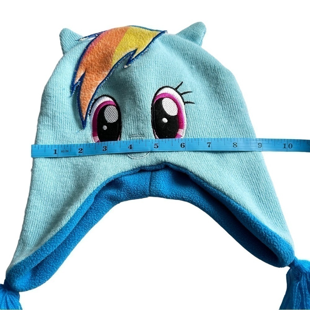 My Little Pony Girls Blue Rainbow Dash Winter Hat & Matching Gloves OSFM - Picture 7 of 11